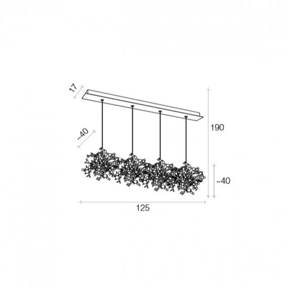 Terzani Argent Multi-Leuchte 125 cm