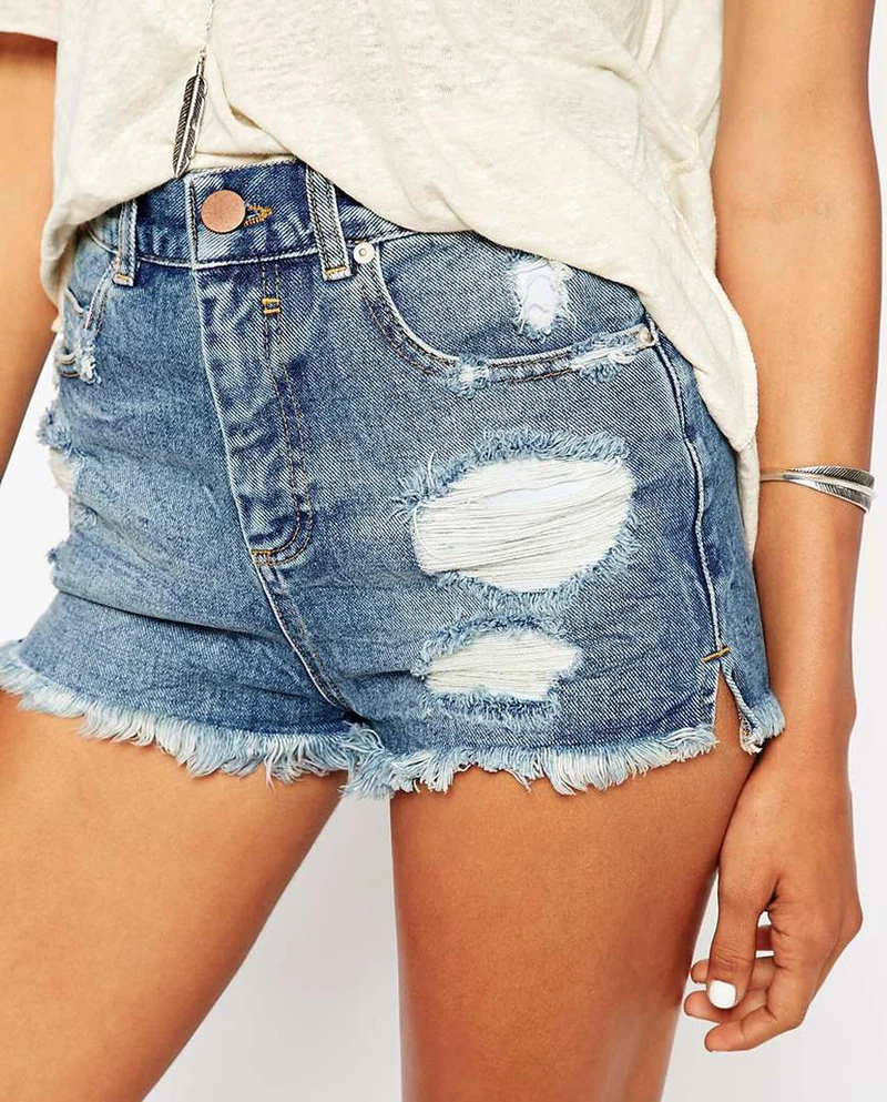 Denim Waist Shorts
