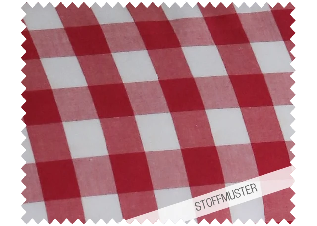 Stoffmuster zu Bettwäsche Red Nose Red Karo 18mm