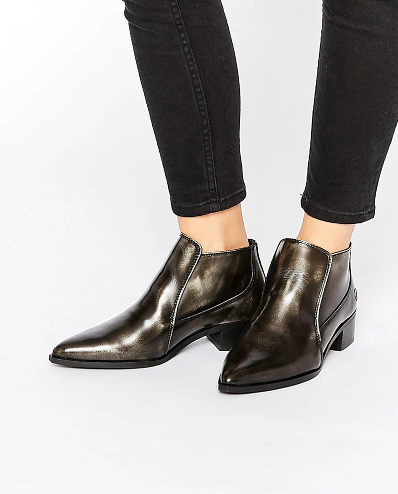 Brushed Leather Boots