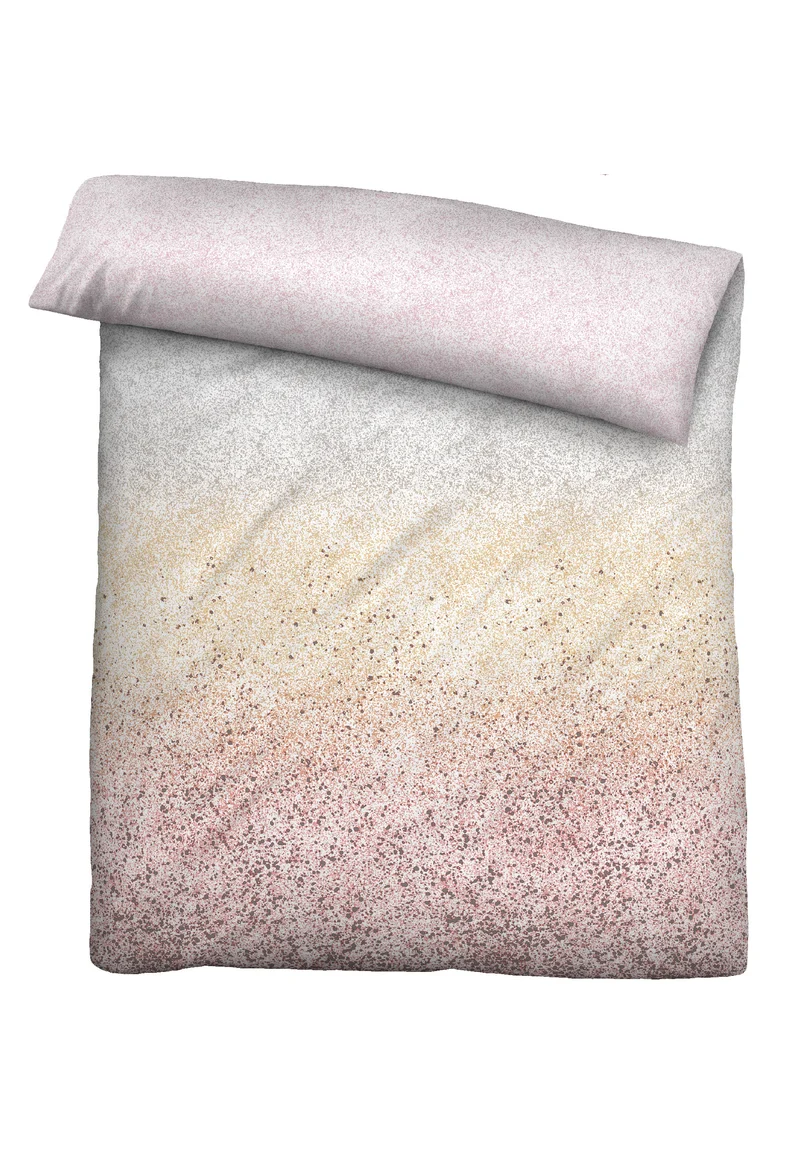 biberna Mako-Satin Bettwäsche Sprenkel – Bunt & Ciel (0614603)