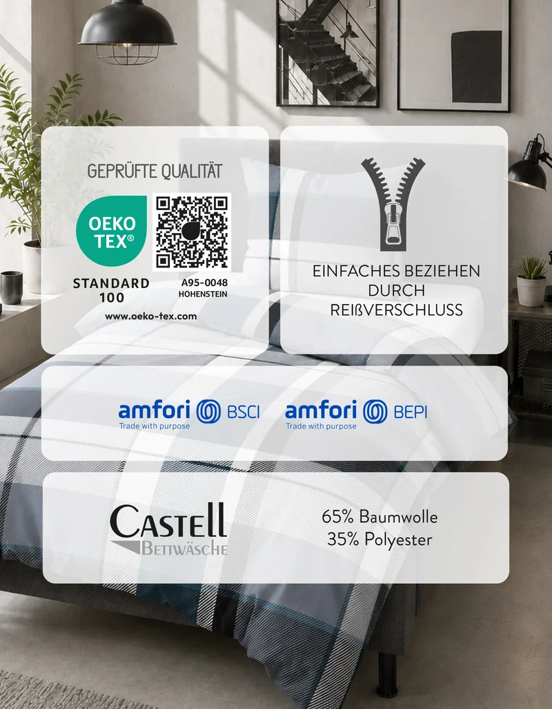 Castell Polycotton Biber Karo – Petrol (0350369)