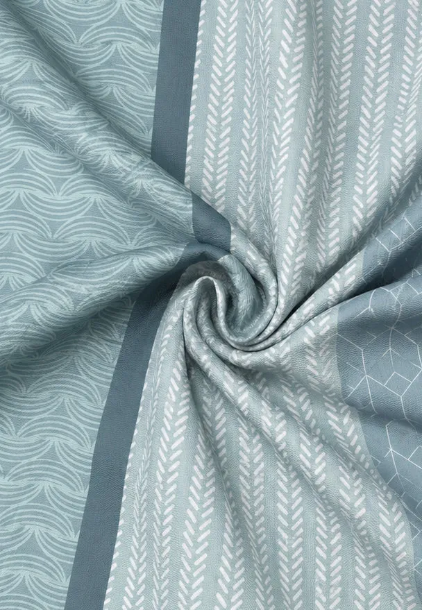Castell Polycotton Biber Streifen – Petrol (0350386)