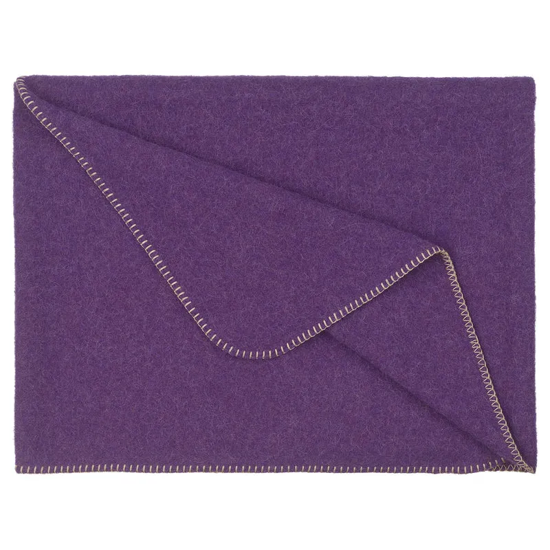 Steiner1888 Wolldecke Alina Aubergine