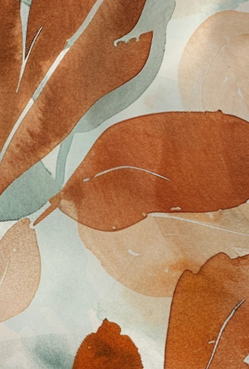 biberna Mako-Satin Bettwäsche Herbstblätter – Terra & Kitt (0617269)
