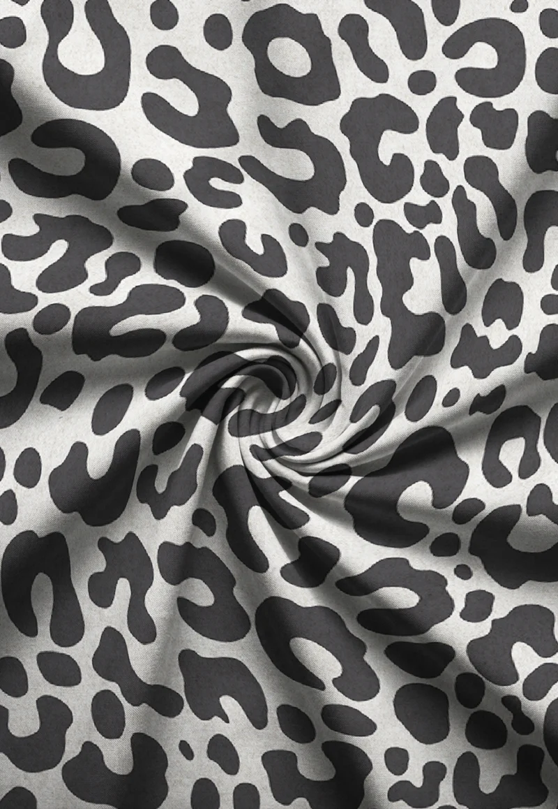 biberna Melange-Flanell Bettwäsche Animal Print – Grau (0847267)