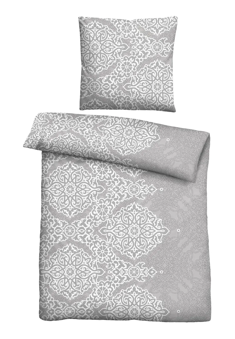 Castell Poly-Cotton Seersucker Bettwäsche – Sturmgrau (0290334)
