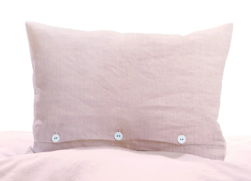 Bettwäsche Garngefärbtes Dreiviertel Leinen Rose