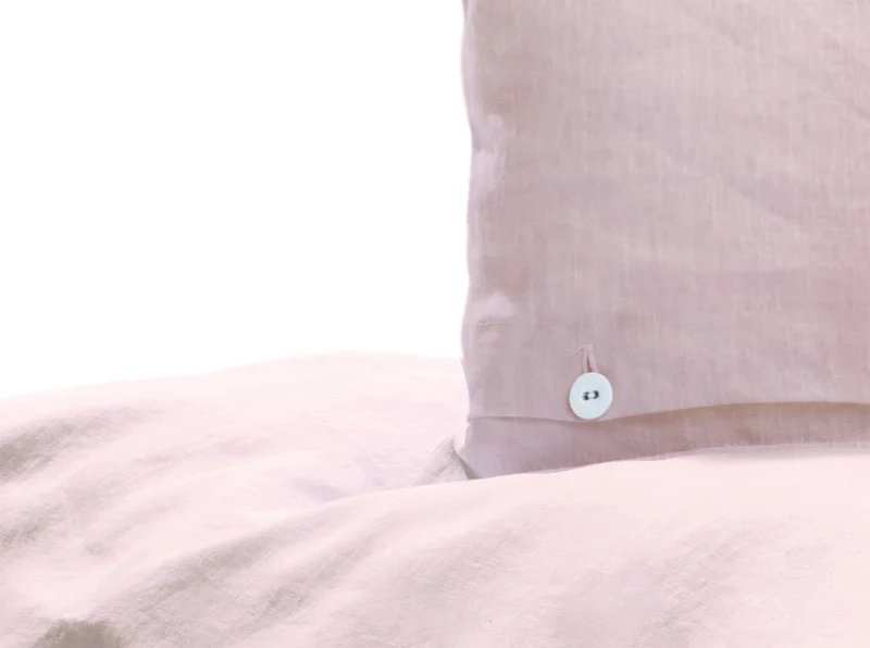 Bettwäsche Garngefärbtes Dreiviertel Leinen Rose