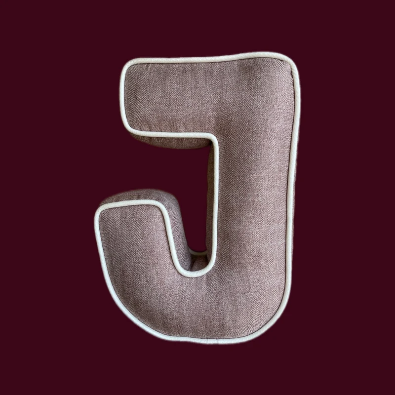 Buchstabenkissen HERRINGBONE | Rose