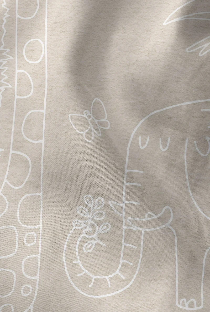 biberna Melange-Flanell Kinderbettwäsche Zootiere (0840520)