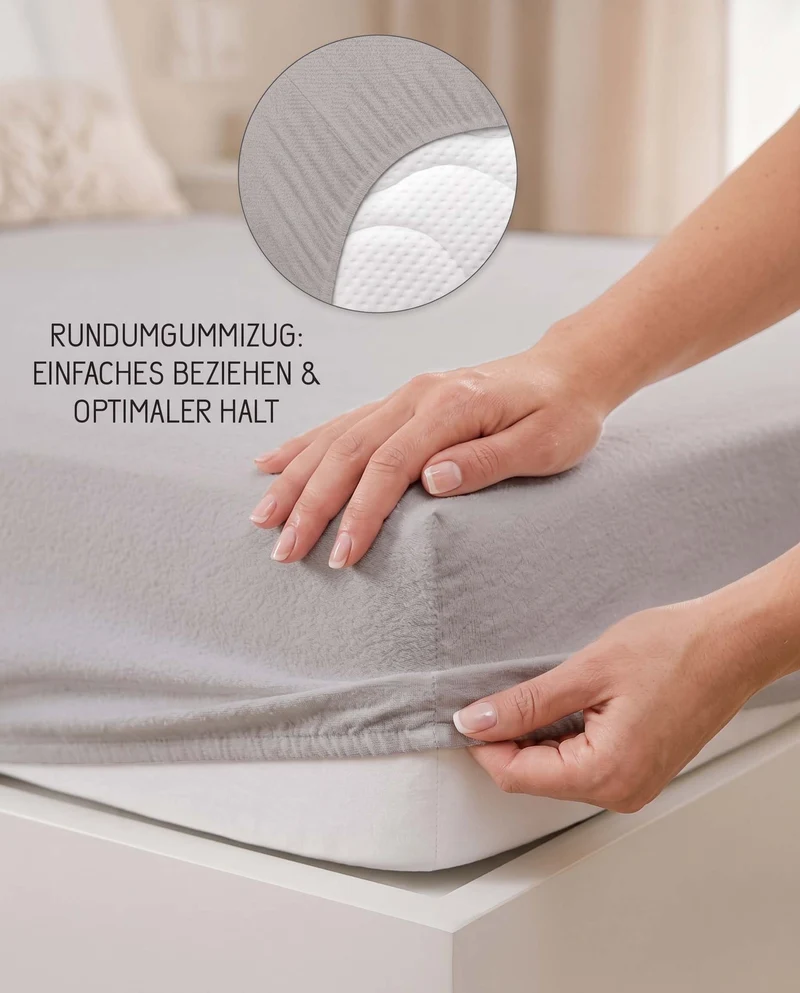 biberna Frottee-Stretch Spannbetttuch (0012344)