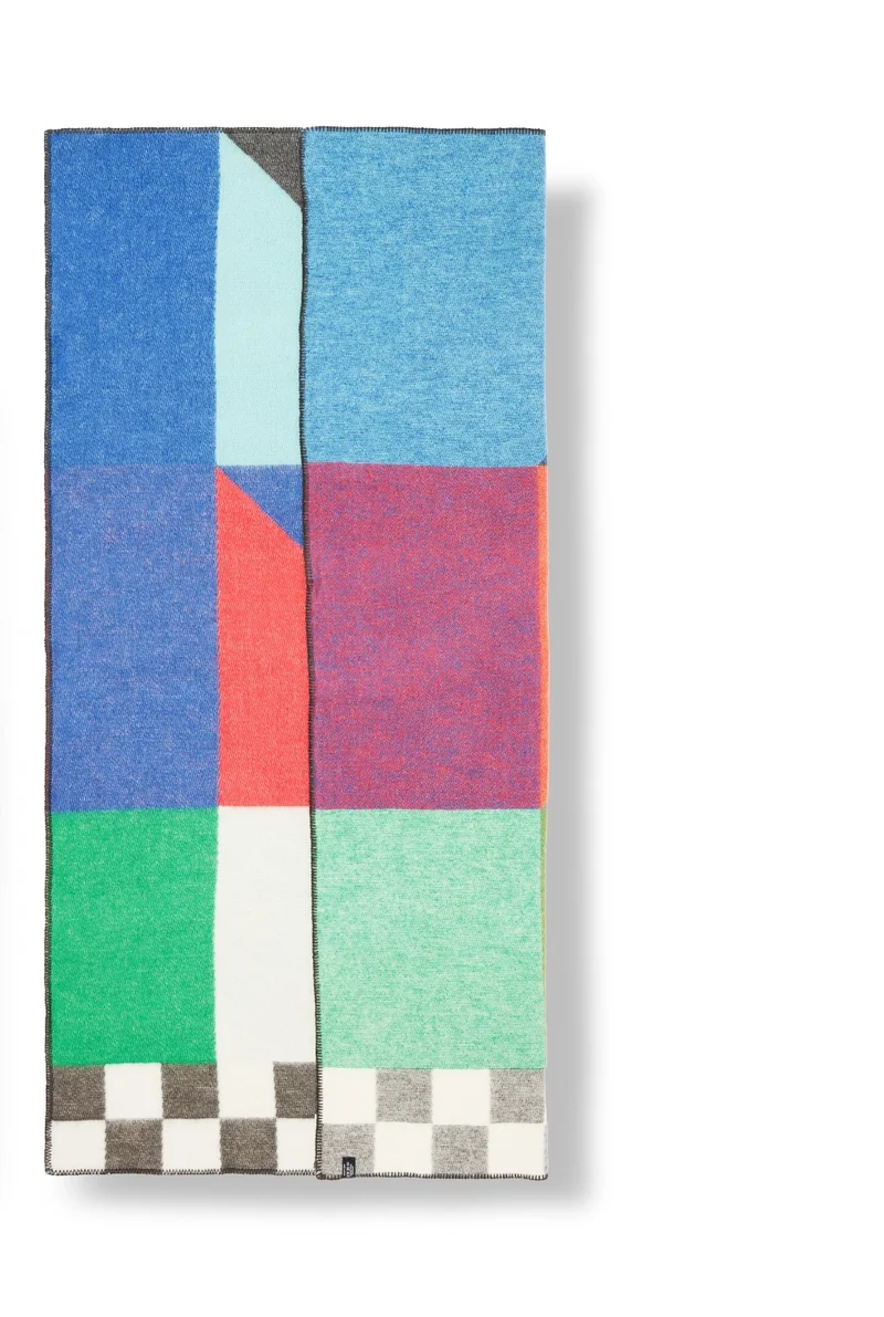 Wool Blanket “Townscape 1” by Yanyi Ha