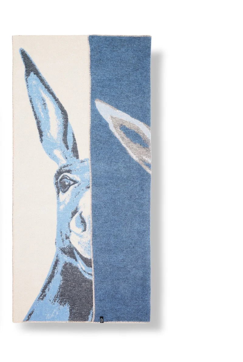 Transhelvetica Wool Blanket “Donkey” by Lorena Paterlini