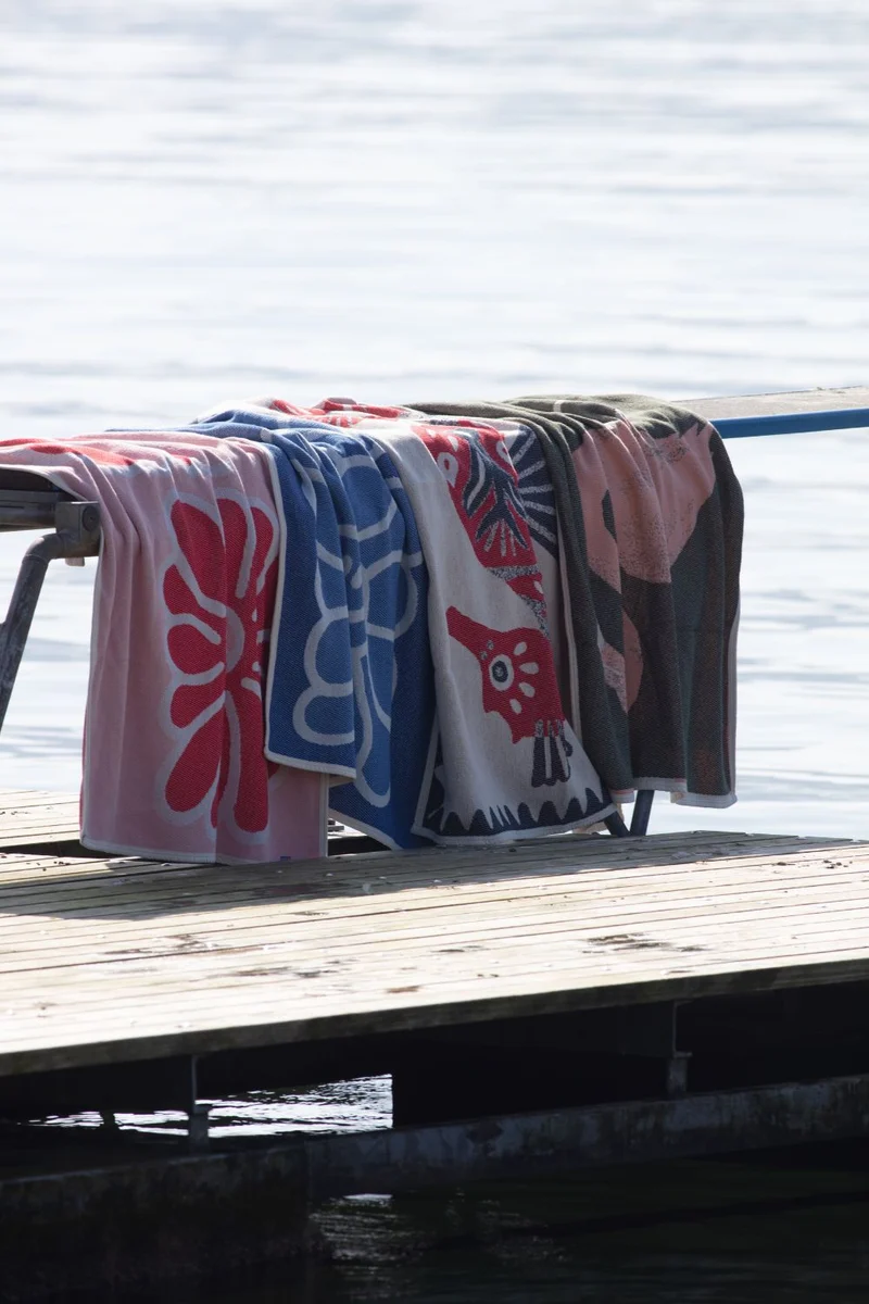 Cotton Beach Towel & Mini Blanket “Peace” by Jody Barton