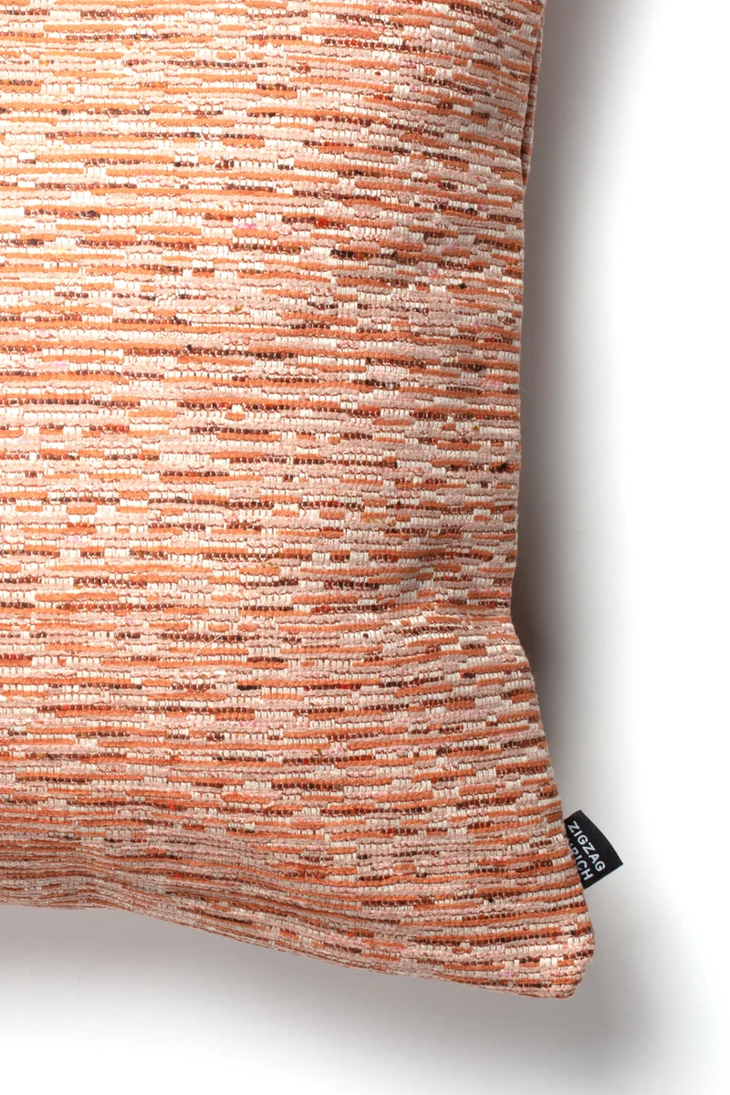 Chenille Cushion "Fossil" - Burnt Orange