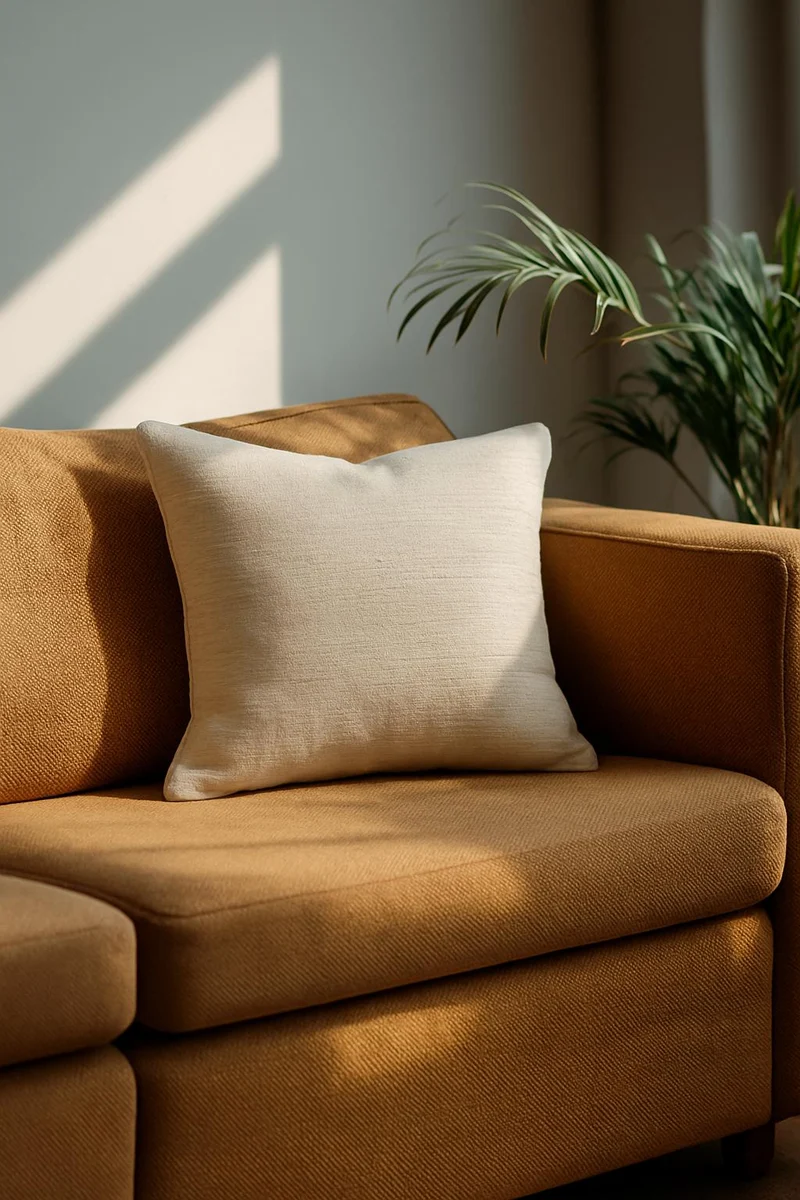 Chenille Cushion "Fossil" - Natural