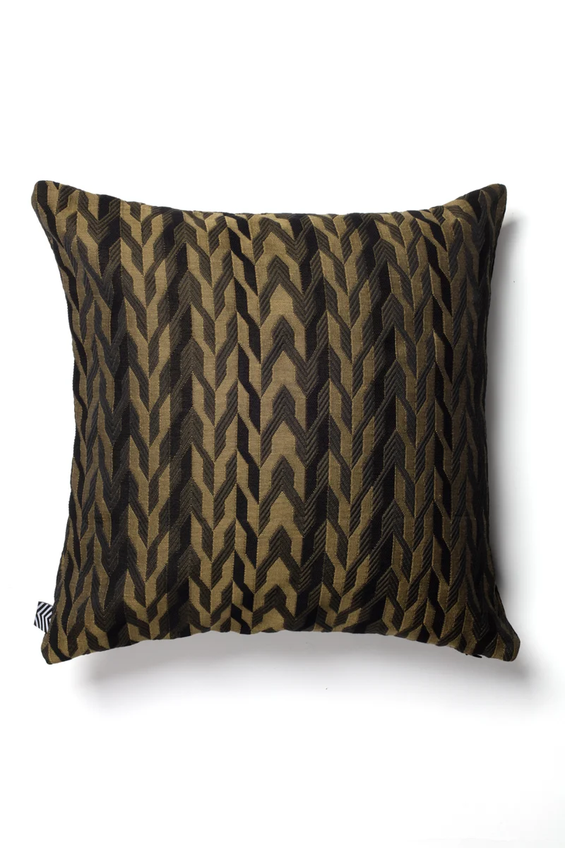 Two Tone Cushion "Zigzagino" - Gold