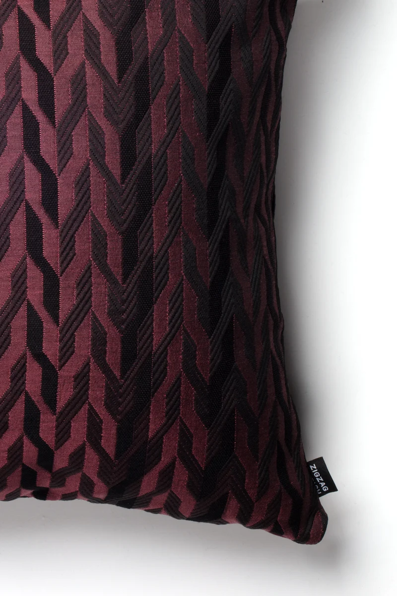 Two Tone Cushion "Zigzagino" - Rose
