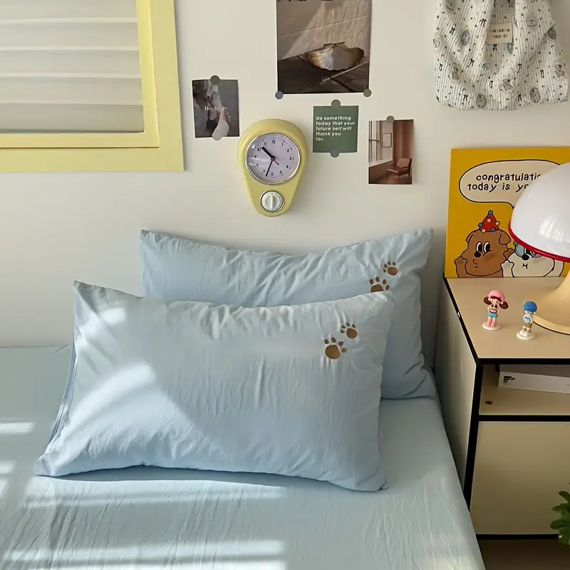 Teddy Bär Bettwäsche-Set 4-teilig | Kuschelige Bettwäsche mit Bettbezug, Spannbettlaken und 2 Kissenbezügen | Waschbar