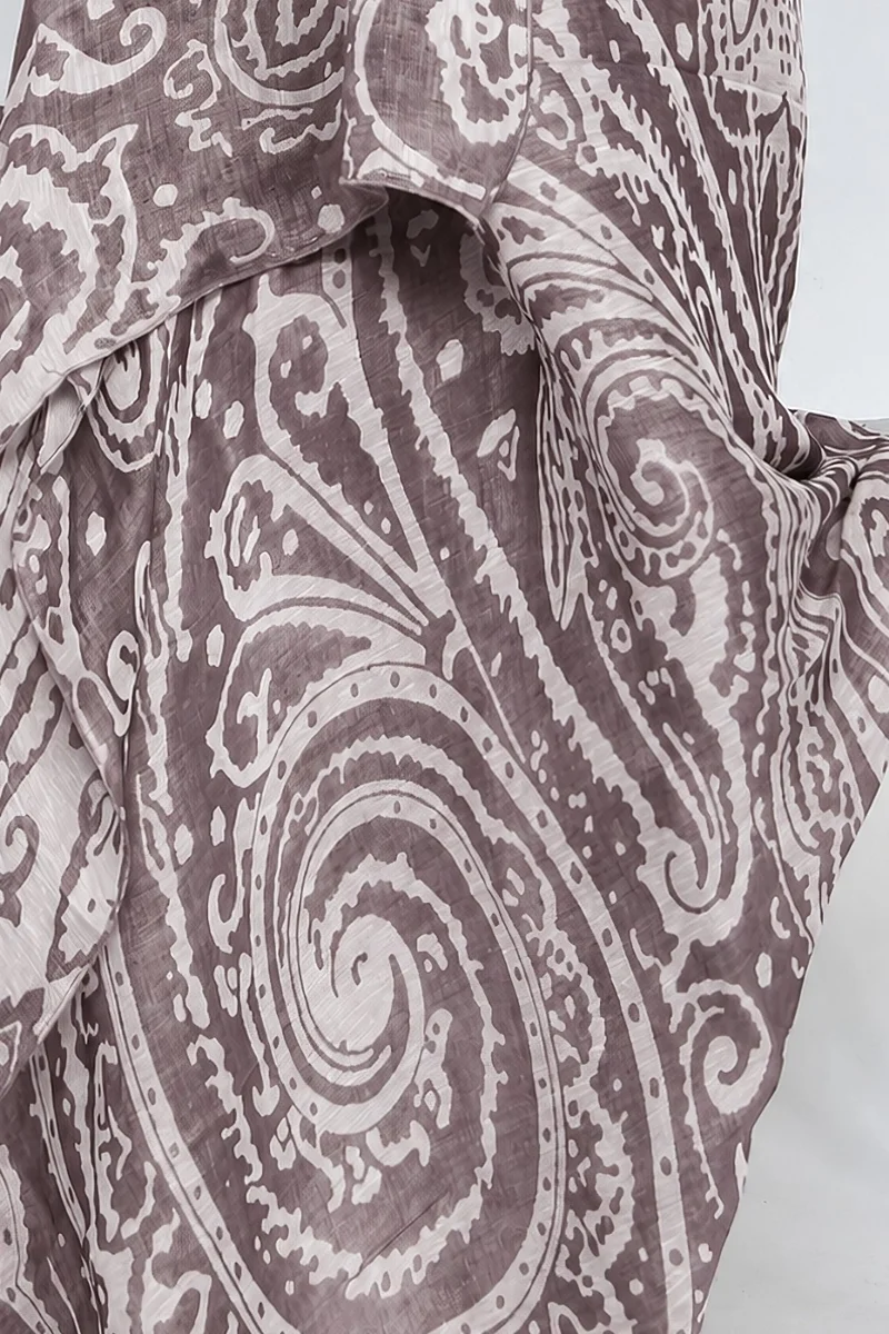 Sarong "Krishna" - Linen & Modal Yarn Dyed in Maroon