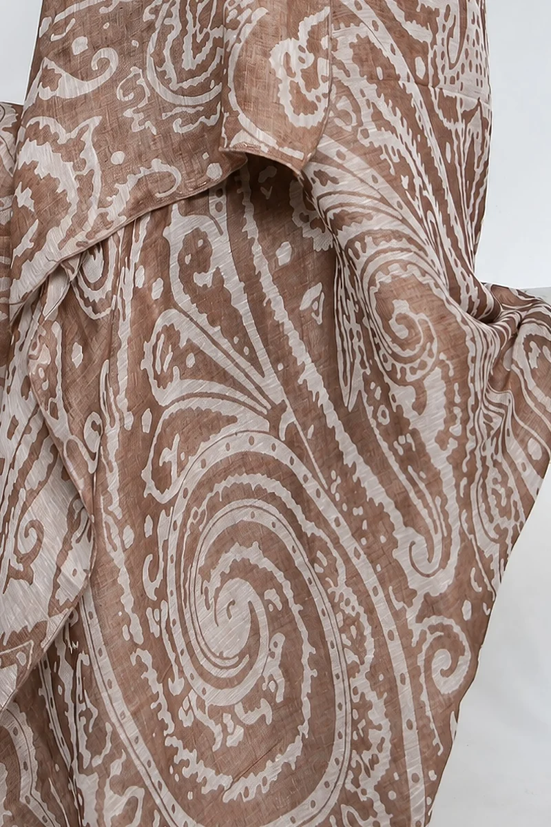 Sarong "Krishna" - Linen & Modal Yarn Dyed in Copper