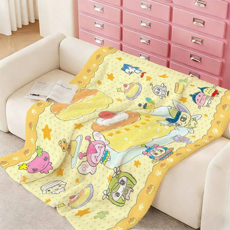 Cartoon Kuscheldecke | Weiche Plüschdecke mit verspieltem Cartoon-Muster für Sofa, Schlafzimmer, Filmabende und Kinder