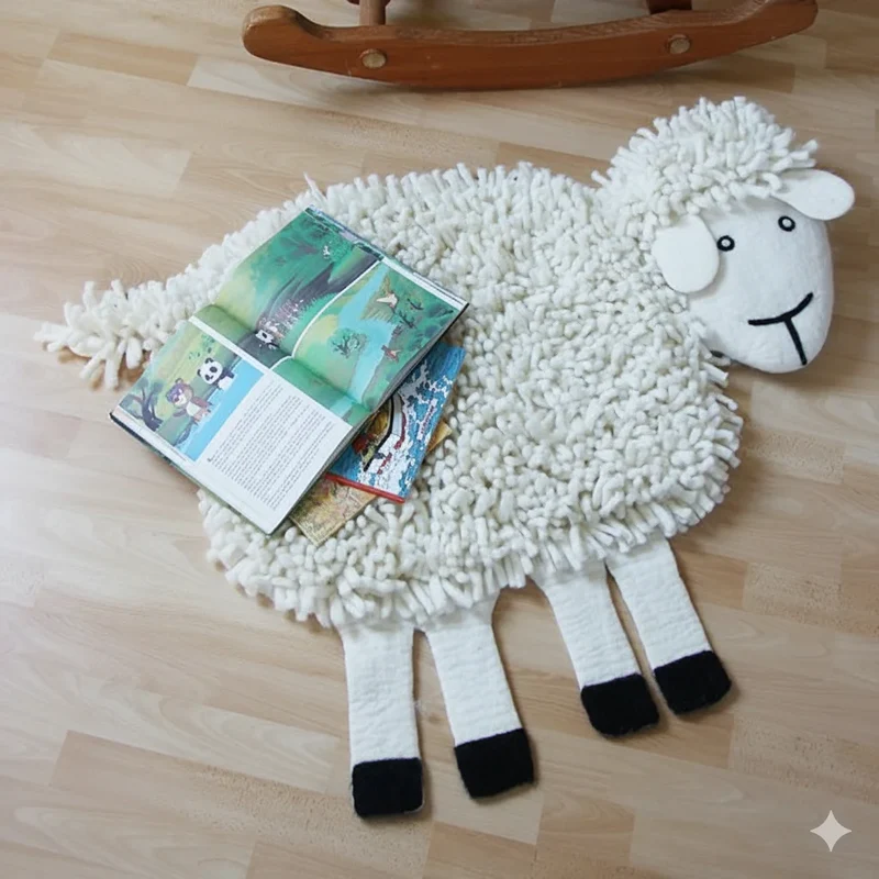 Filz Kinder-Teppich Schaf