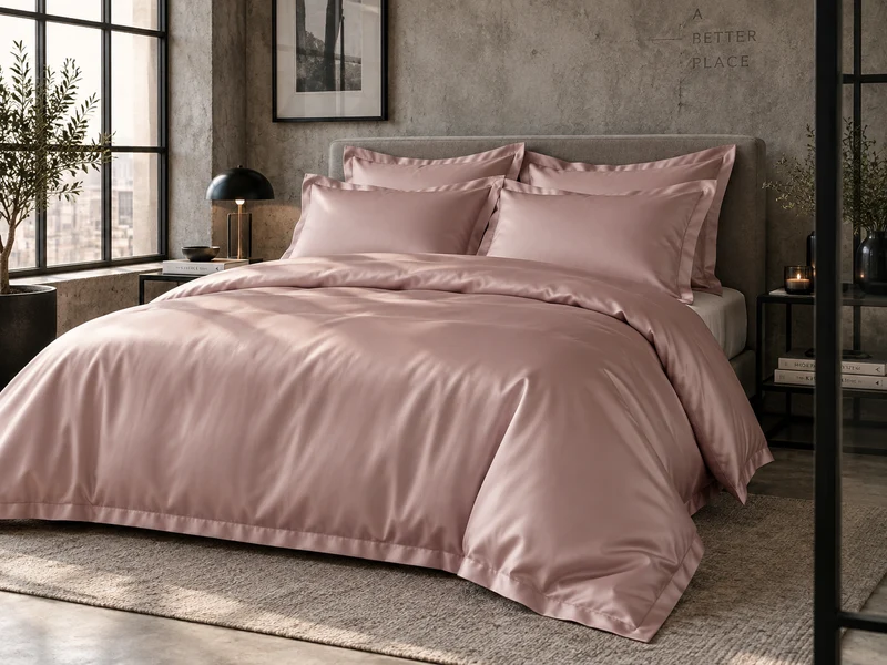 Satin Bettwäsche 430 TC "Suave Charm Pink", Ägyptische Baumwolle