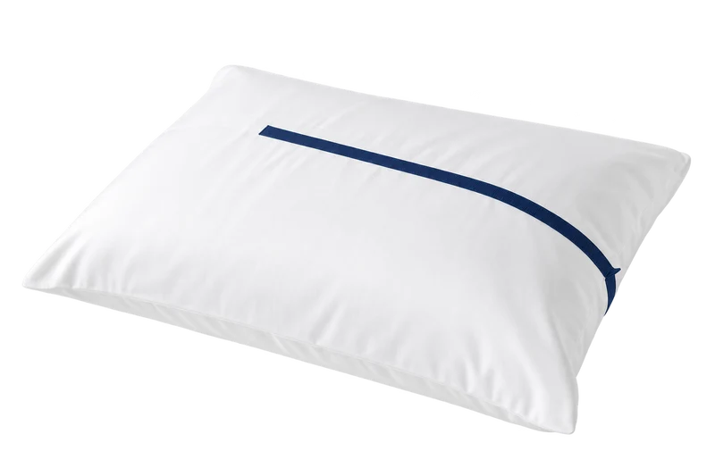 Satin Bettwäsche "Phi White Navy"