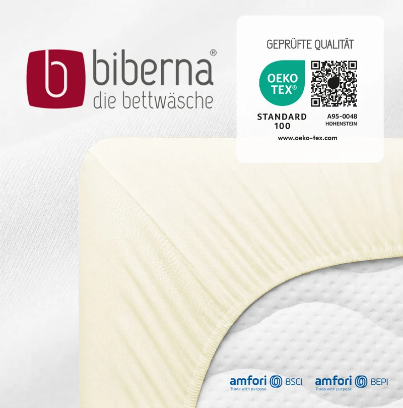 biberna Jersey-Elastic-Topper Spannbetttuch (0077641)