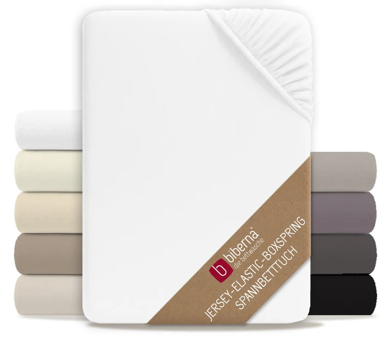 biberna Jersey-Elastic-Boxspring Spannbetttuch (0077640)