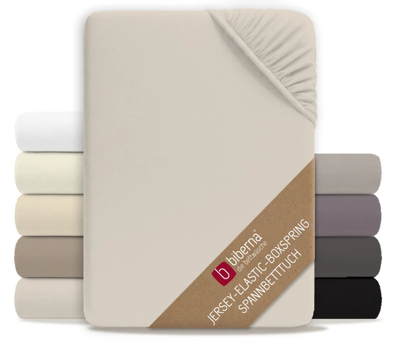biberna Jersey-Elastic-Boxspring Spannbetttuch (0077640)