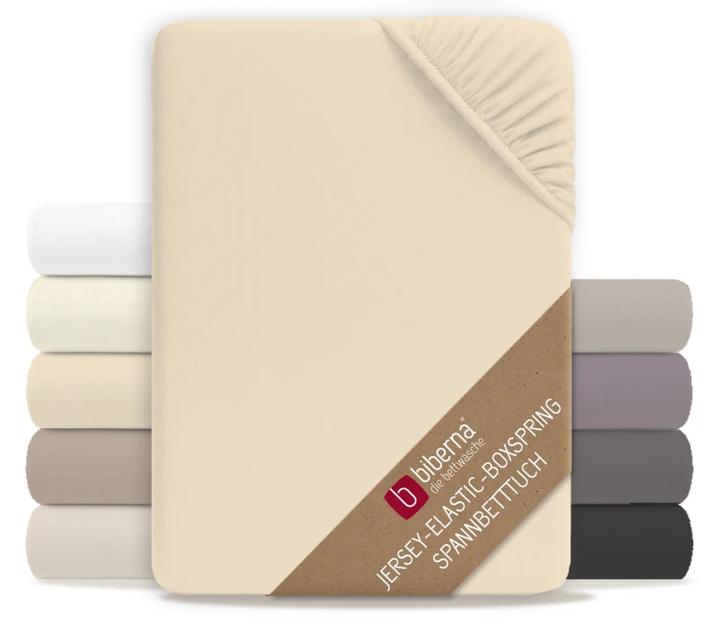biberna Jersey-Elastic-Boxspring Spannbetttuch (0077640)