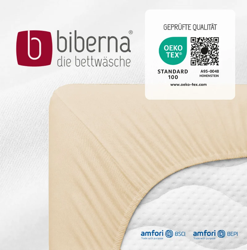 biberna Jersey-Elastic-Boxspring Spannbetttuch (0077640)