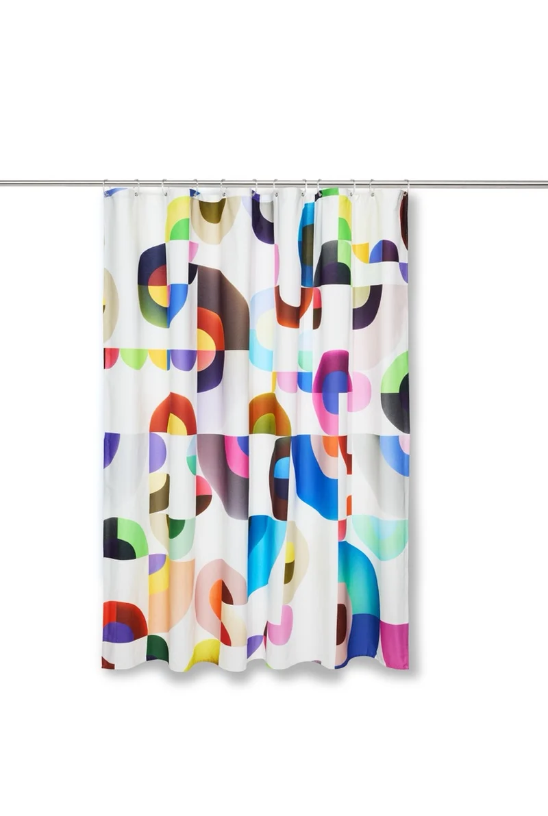 Artist Cotton Shower Curtain "Rondo" by Christoffer Joergensen