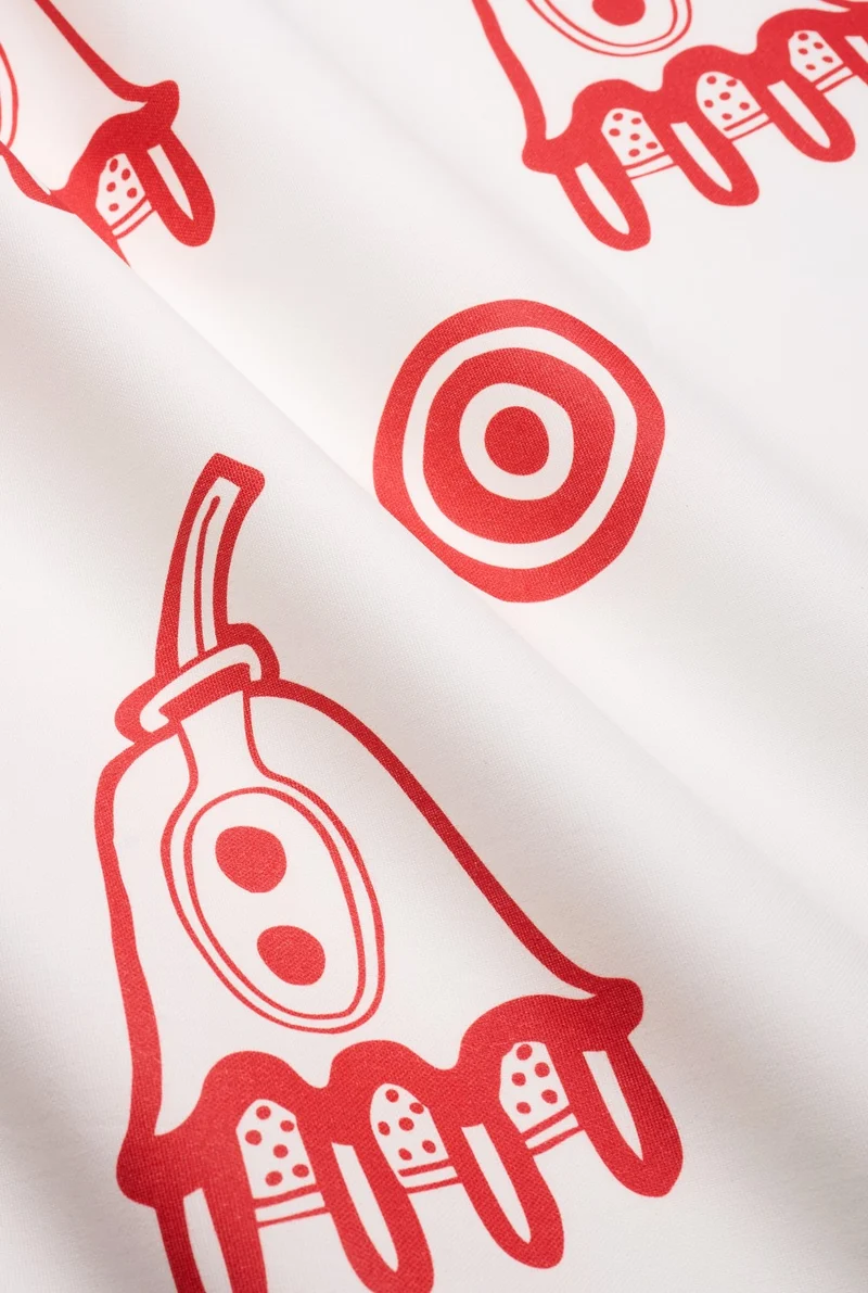 Artist Cotton Shower Curtain "Cosmic White" by Nathalie Du Pasquier & George Sowden