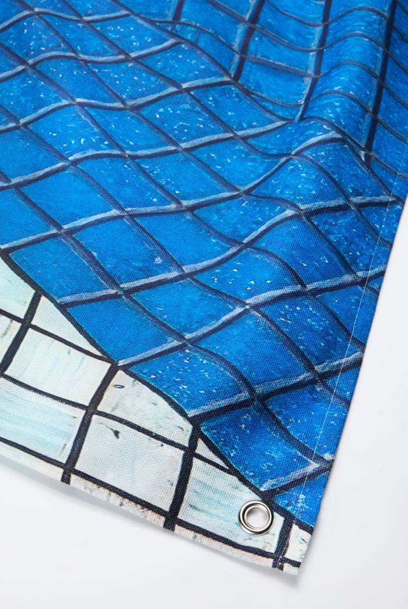 Artist Cotton Shower Curtain "Bathhouse Index" by Michele Rondelli
