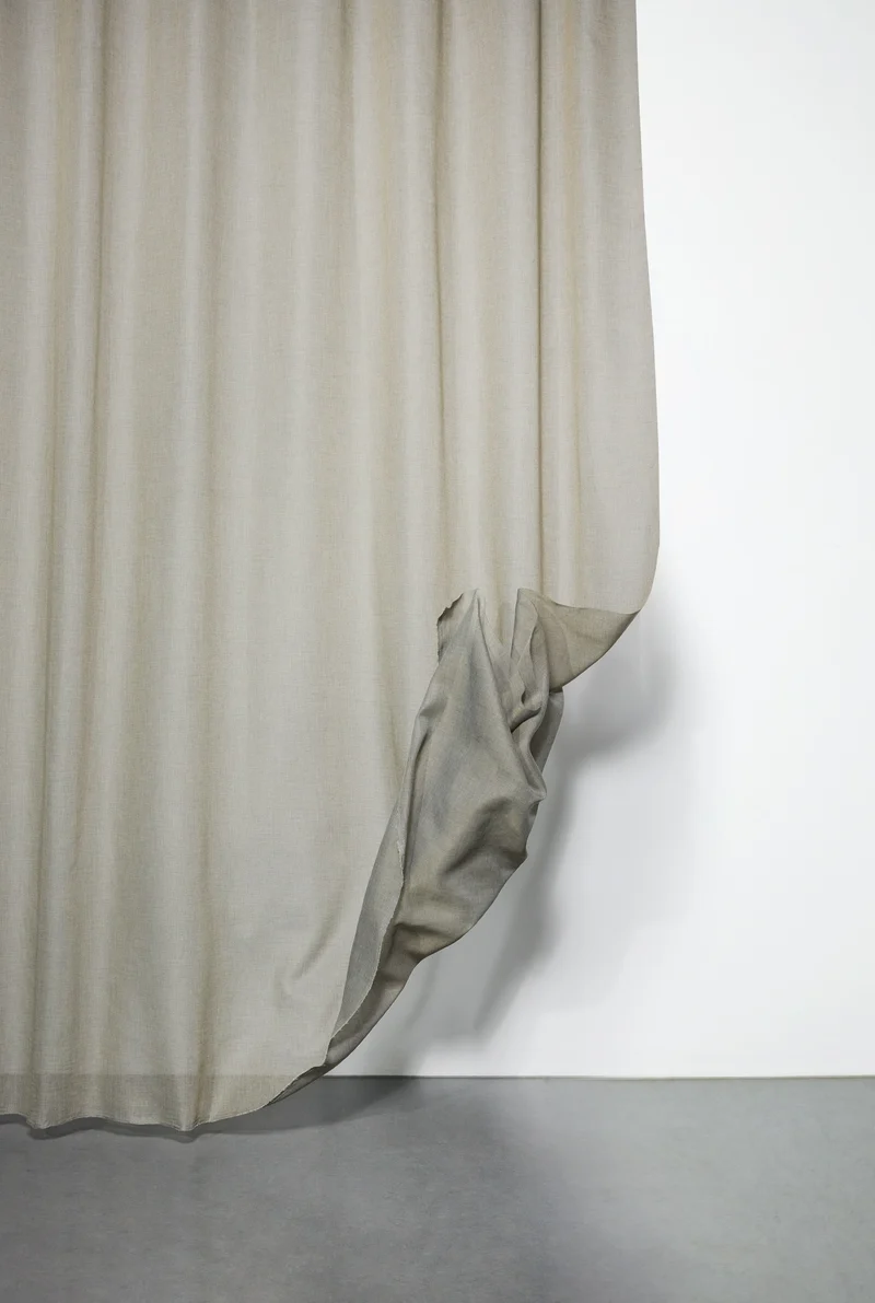 Wool Effect Sheer Curtains in Smoke Grey