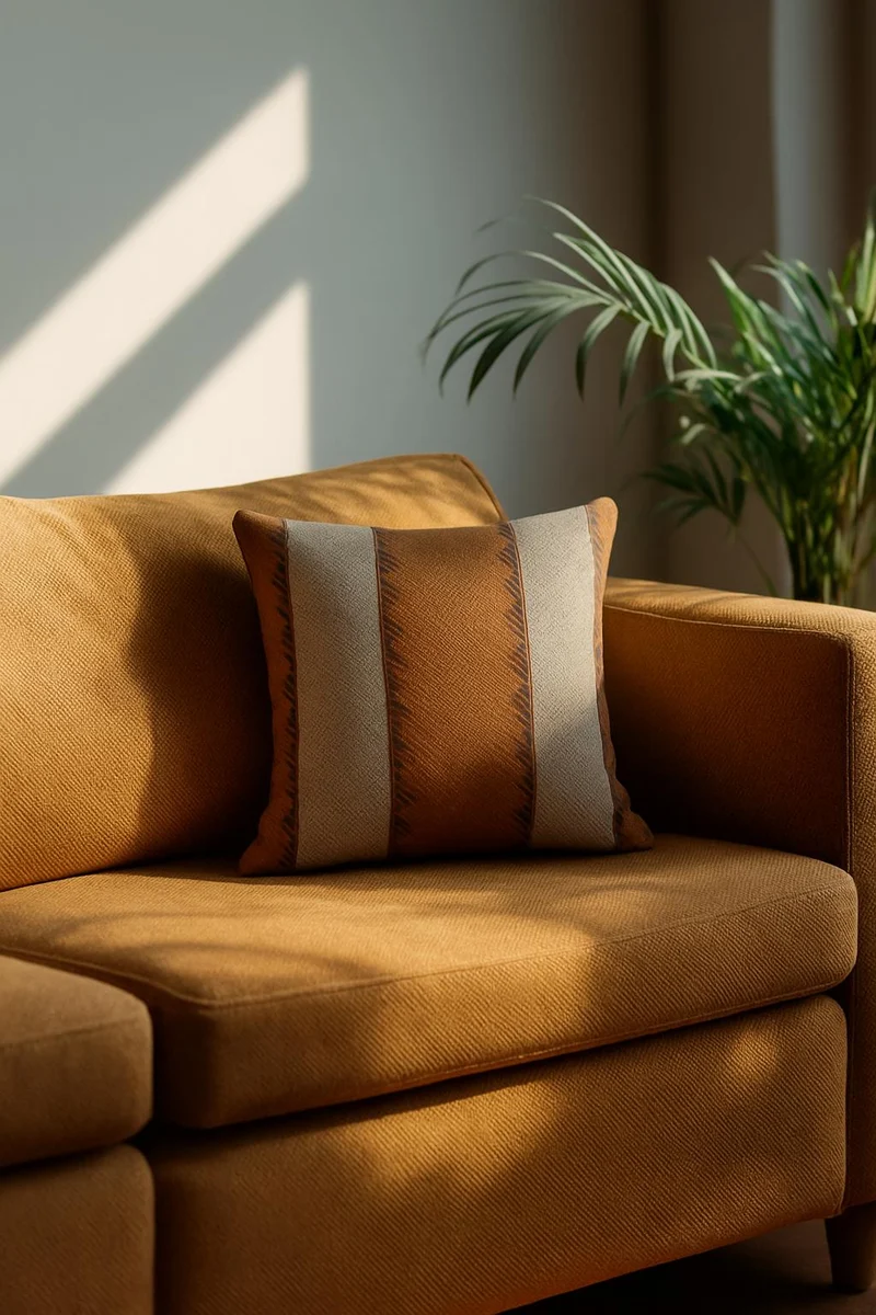 Indoor Outdoor Cushion "One Love" - Taupe Bronze