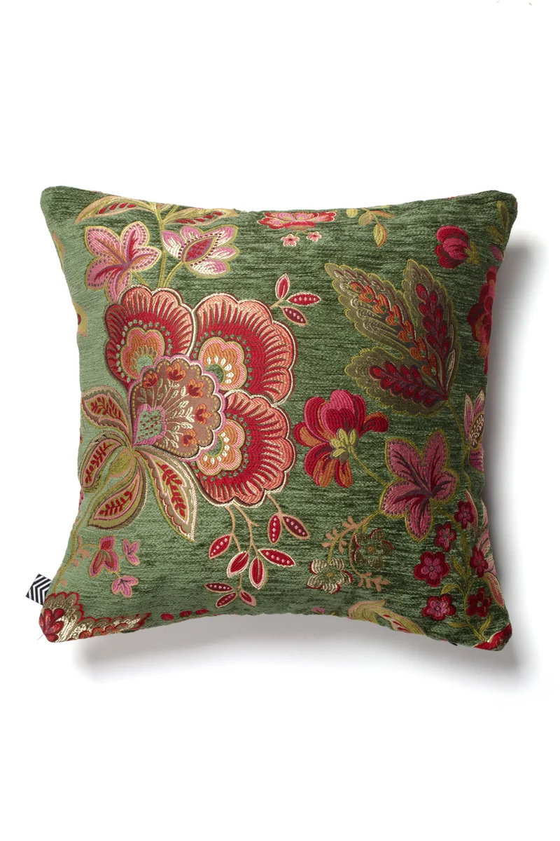 Floral Cushion "Botanica" - Moss