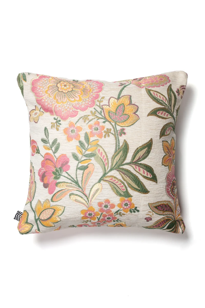 Floral Cushion "Botanica" - White