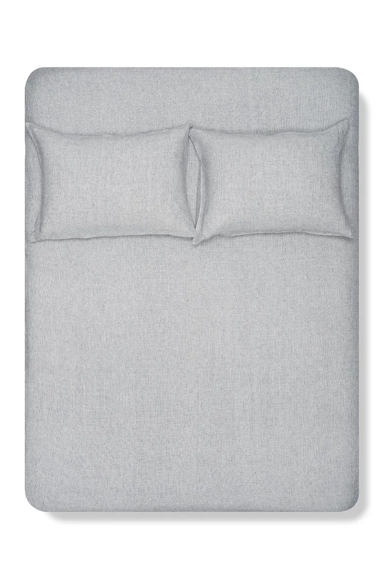 Linen Bedding Small Check in Blue Color