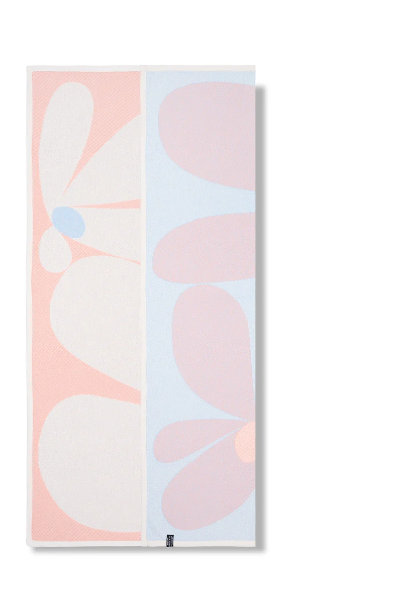Cotton Beach Towel & Mini Blanket “Inky Pinky” by Thomas Heinz