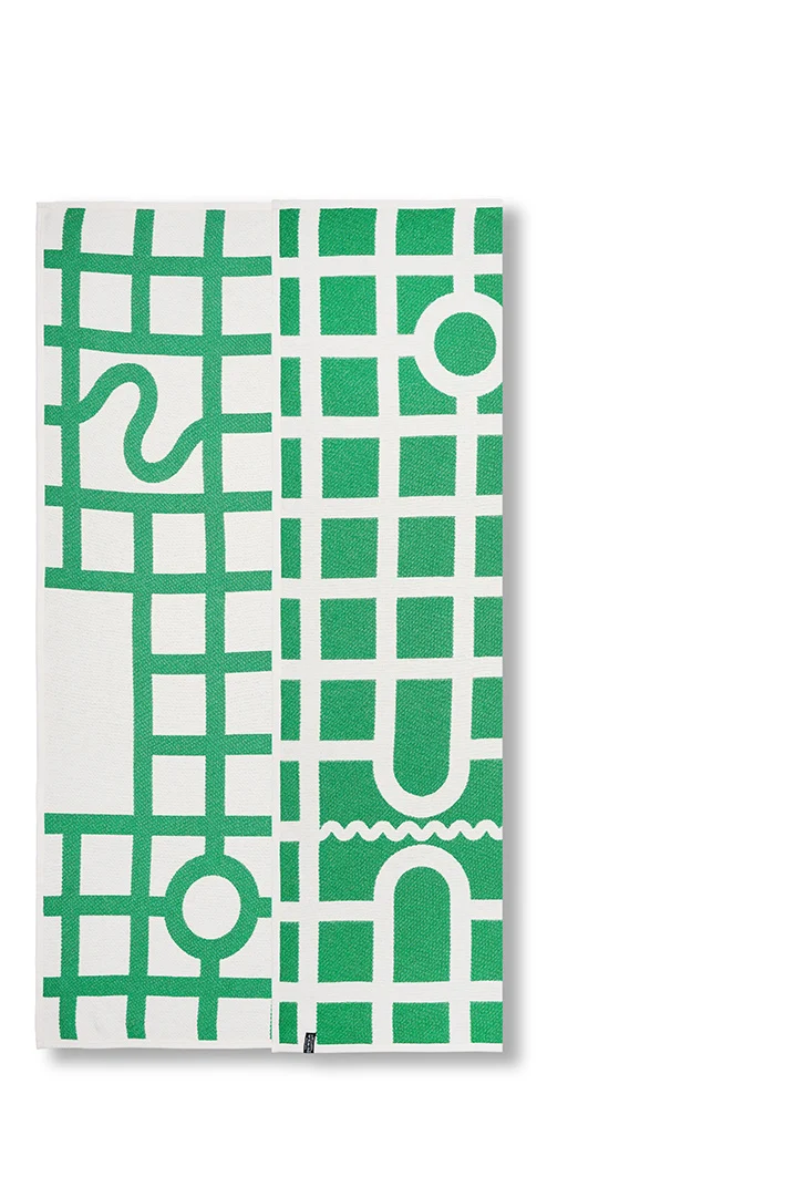 Cotton Blanket “Maglia” Green by Paolo Giacomazzi