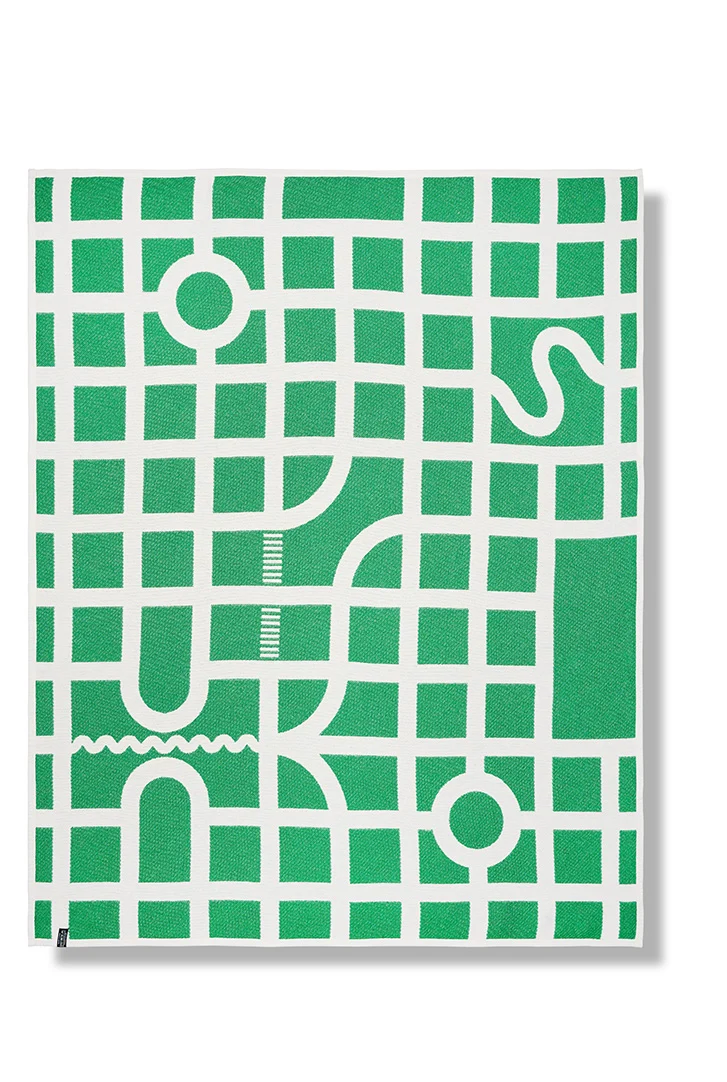 Cotton Blanket “Maglia” Green by Paolo Giacomazzi