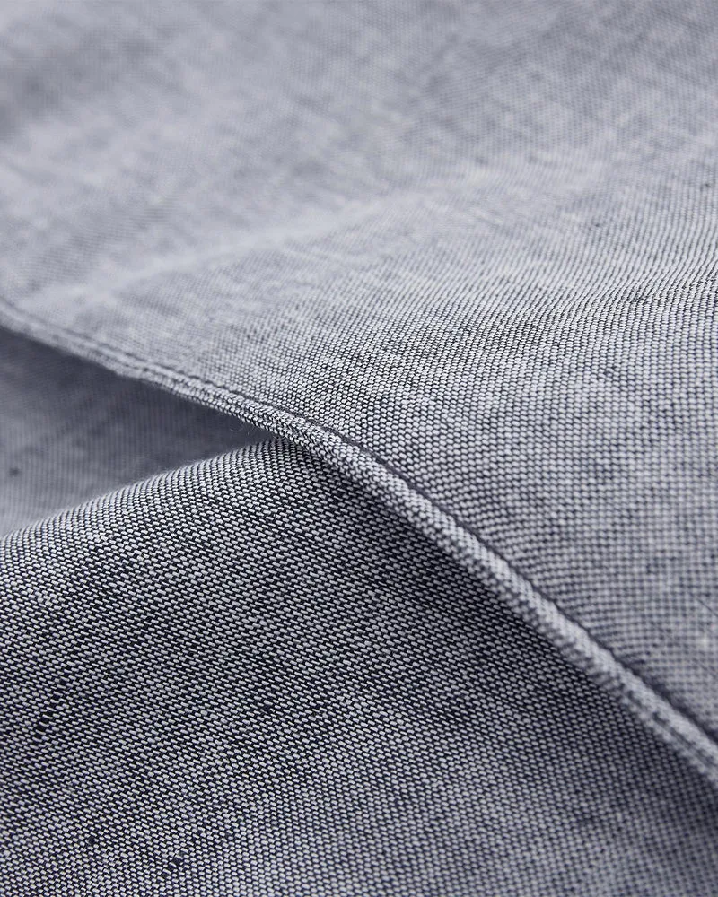 Leinen-Baumwoll-Bettwäsche-Set Tolosa [Jeansblau]