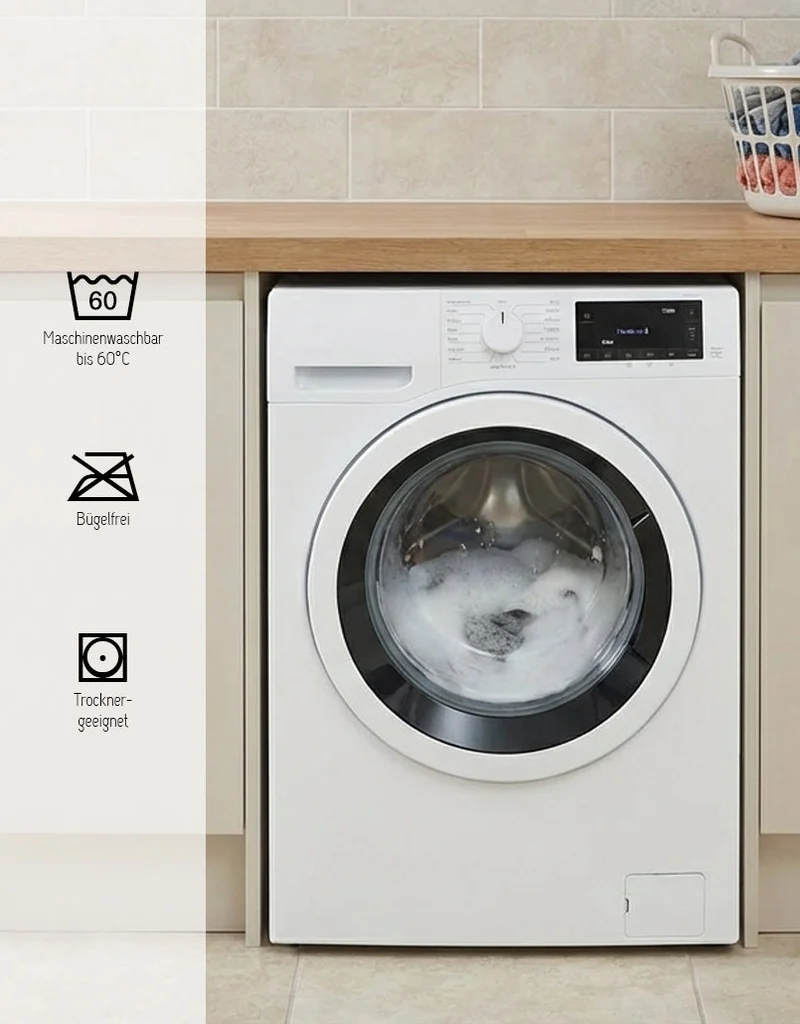 Seersucker Bettwäsche aus 100 % Baumwolle | Atmungsaktiv und bügelfrei mit stilisiertem Pflanzenmotiv | 60 °C waschbar