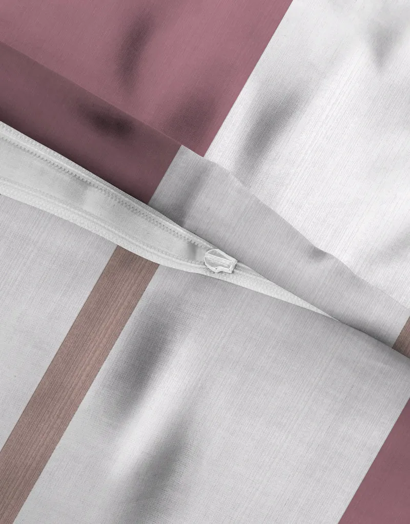 Thermo-Fleece Bettwäsche aus 100 % Polyester | Federleicht und besonders warm mit Streifendesign | Schnell trocknend, 40 °C waschbar