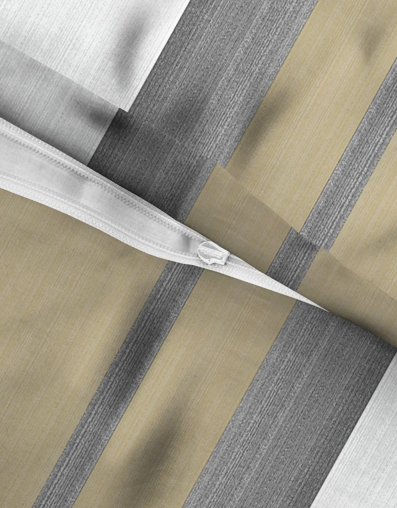 Thermo-Fleece Bettwäsche aus 100 % Polyester | Federleicht und besonders warm mit Streifendesign | Schnell trocknend, 40 °C waschbar